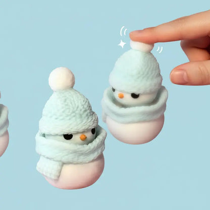 Articulated Snowman Fidget Clicker | Poseable Christmas Desk Decor | Cute 3D Print Xmas Buddy & Stocking Stuffer | Stress Relief Gift