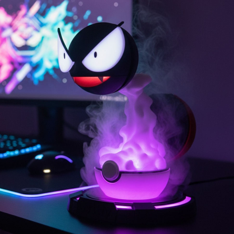 Gastly Luminous Humidifier – 3D Printed LED Cool Mist Desk Decor