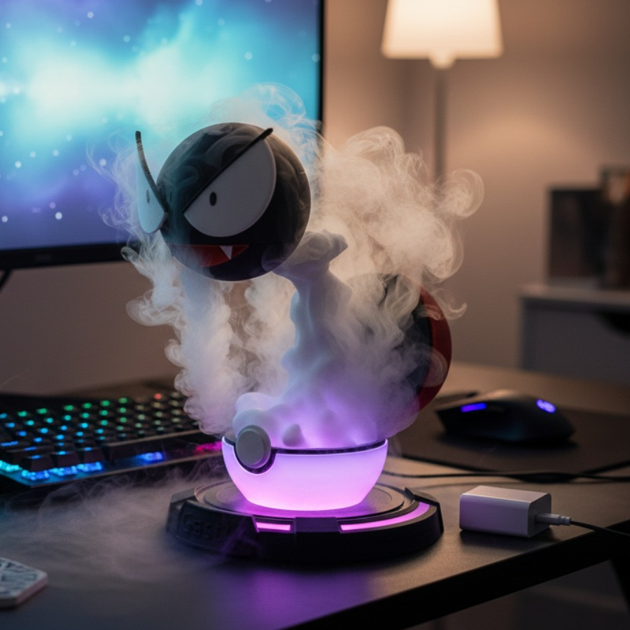Gastly Luminous Humidifier – 3D Printed LED Cool Mist Desk Decor