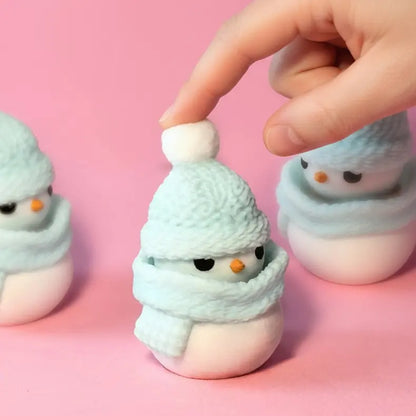 Articulated Snowman Fidget Clicker | Poseable Christmas Desk Decor | Cute 3D Print Xmas Buddy & Stocking Stuffer | Stress Relief Gift