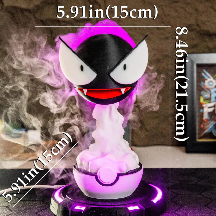 Gastly Luminous Humidifier – 3D Printed LED Cool Mist Desk Decor