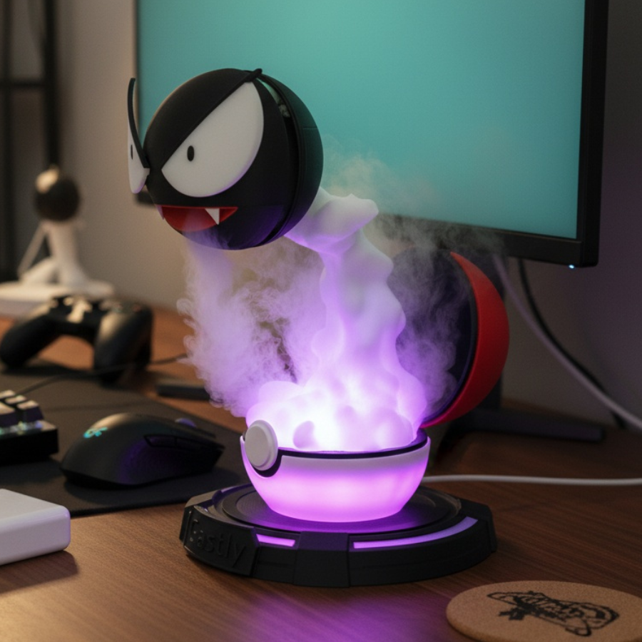 Gastly Luminous Humidifier – 3D Printed LED Cool Mist Desk Decor