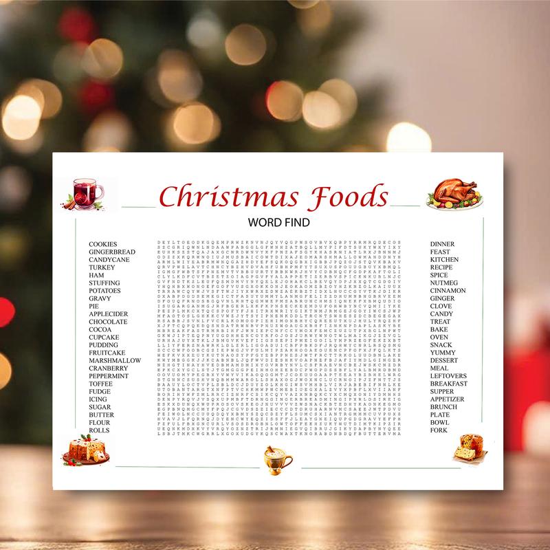 Winter Wonderland Word Search Game – Big 32x24” Christmas Party Activity for Kids, Adults, Classroom Fun