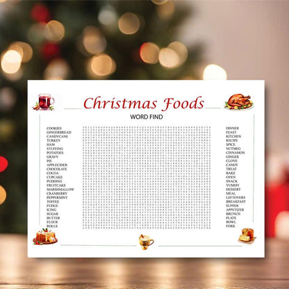 Winter Wonderland Word Search Game – Big 32x24” Christmas Party Activity for Kids, Adults, Classroom Fun