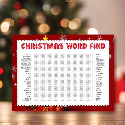Winter Wonderland Word Search Game – Big 32x24” Christmas Party Activity for Kids, Adults, Classroom Fun