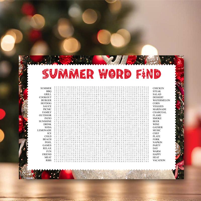 Winter Wonderland Word Search Game – Big 32x24” Christmas Party Activity for Kids, Adults, Classroom Fun