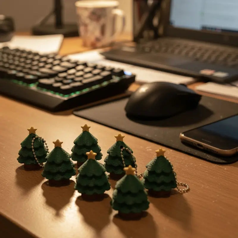 Christmas Tree Fidget Clicker – Satisfying Clicky Keychain with Relaxing ASMR Sound, Perfect Christmas Gift or Holiday Stocking Stuffer for Everyone